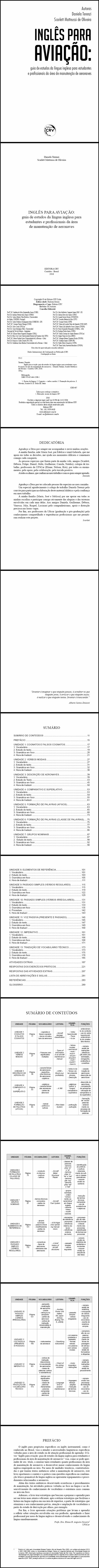 INGLÊS PARA AVIAÇÃO:<br>guia de estudos da língua inglesa para estudantes e profissionais da área de manutenção de aeronaves